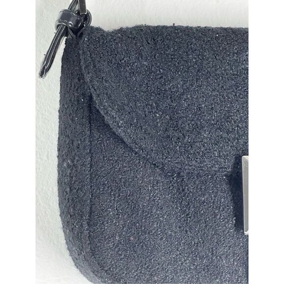 BECHAMEL BAGUETTE CLOTH HANDBAG Hobo Black - Picture 3 of 14